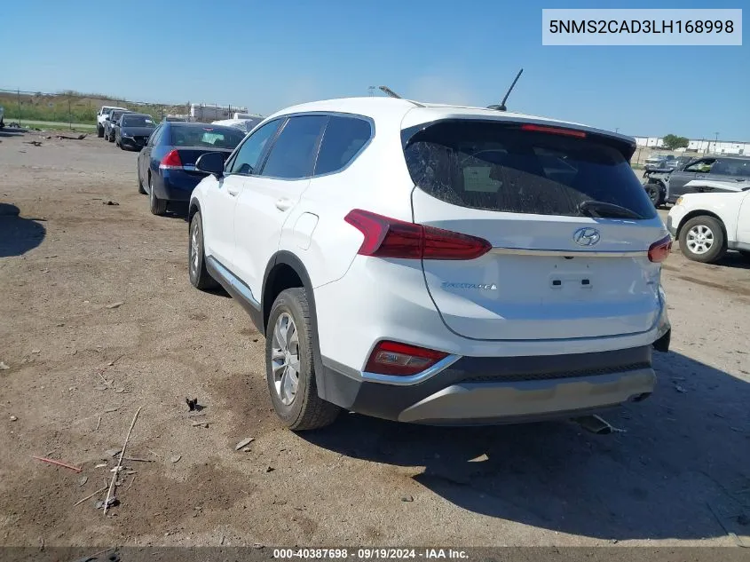 5NMS2CAD3LH168998 2020 Hyundai Santa Fe Se