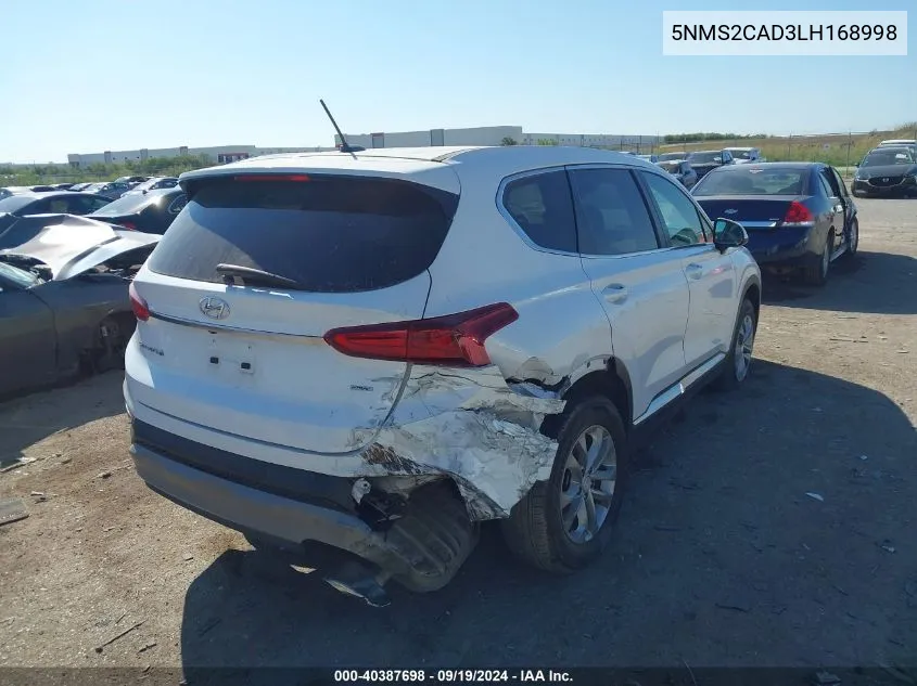 5NMS2CAD3LH168998 2020 Hyundai Santa Fe Se