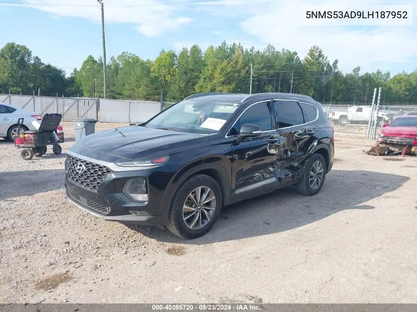 5NMS53AD9LH187952 2020 Hyundai Santa Fe Limited