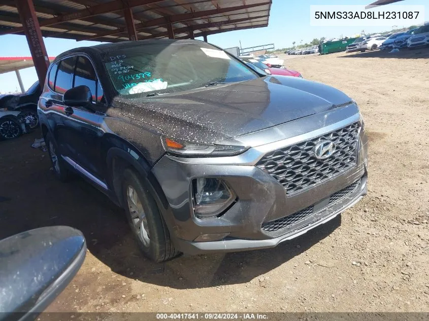 2020 Hyundai Santa Fe Sel VIN: 5NMS33AD8LH231087 Lot: 40417541