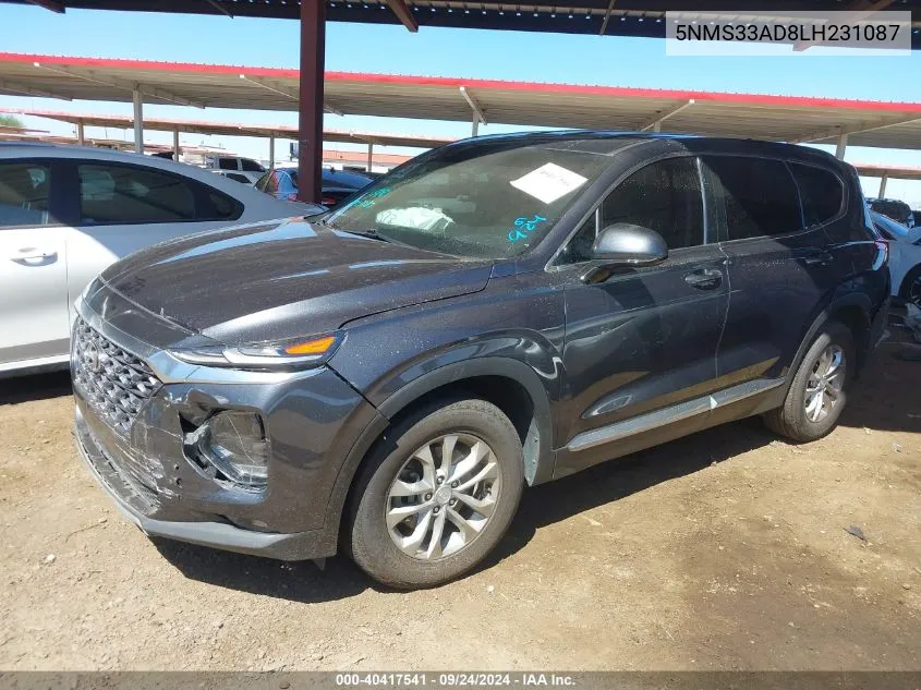 5NMS33AD8LH231087 2020 Hyundai Santa Fe Sel/Sel Plus