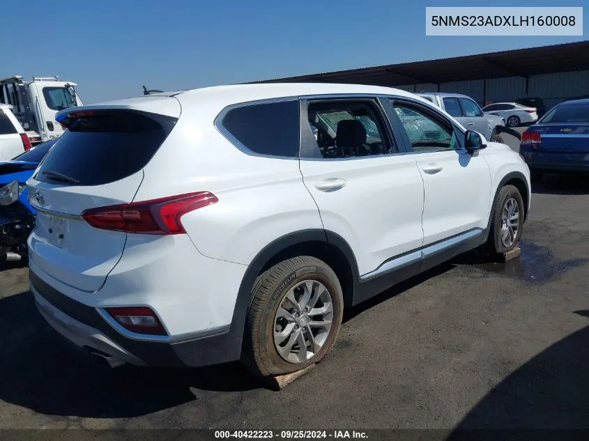 5NMS23ADXLH160008 2020 Hyundai Santa Fe Se