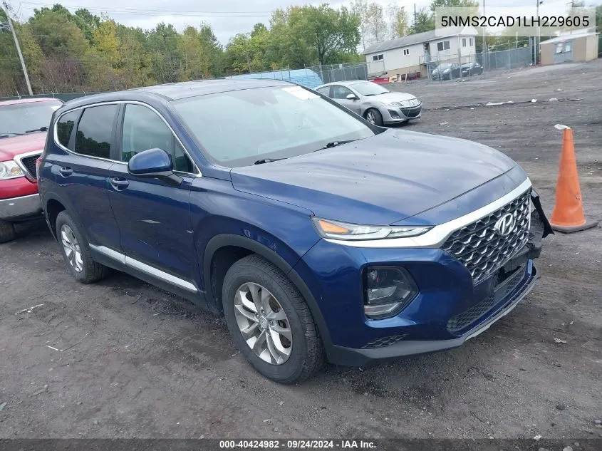 2020 Hyundai Santa Fe Se VIN: 5NMS2CAD1LH229605 Lot: 40424982