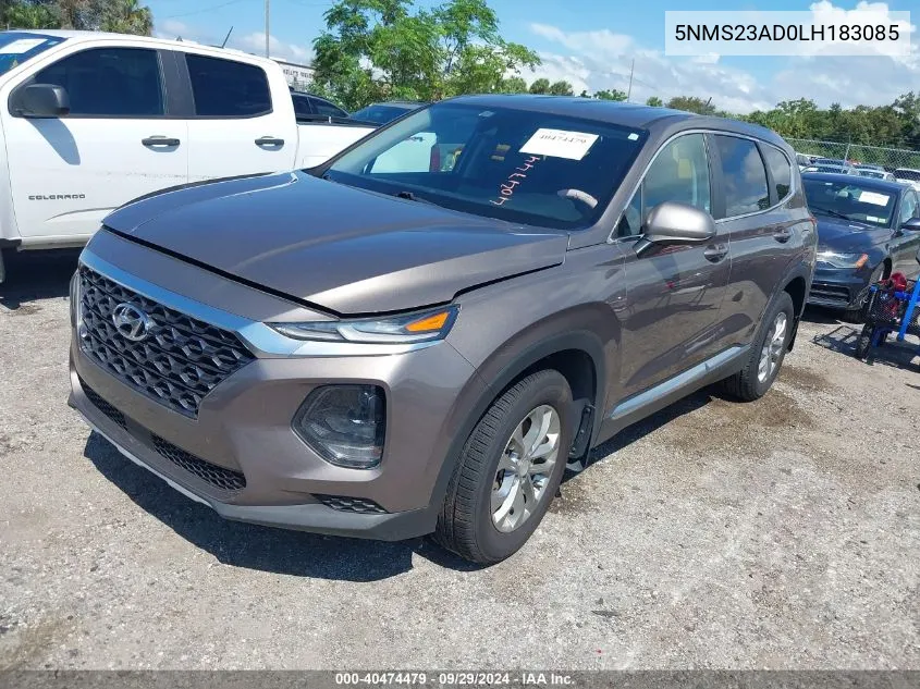 2020 Hyundai Santa Fe Se VIN: 5NMS23AD0LH183085 Lot: 40474479