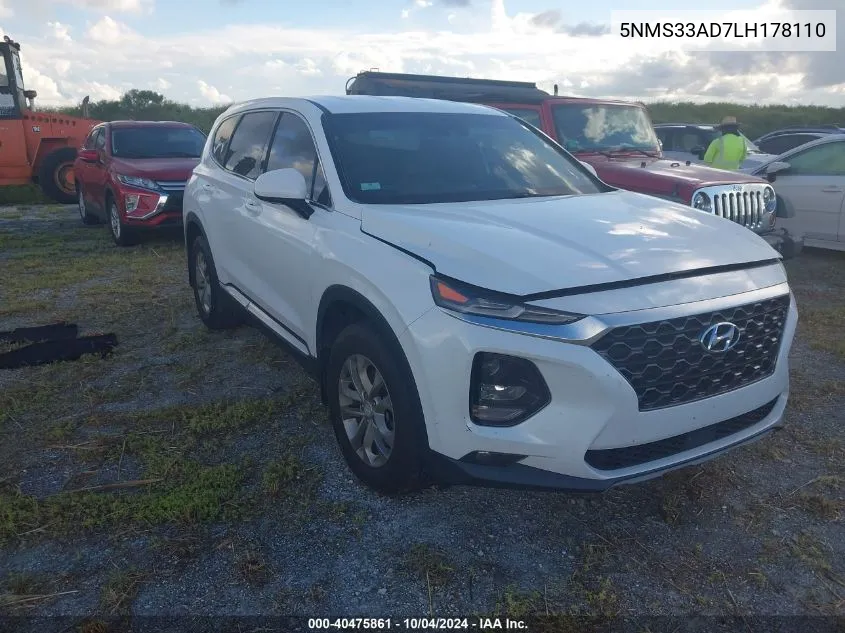 5NMS33AD7LH178110 2020 Hyundai Santa Fe Sel