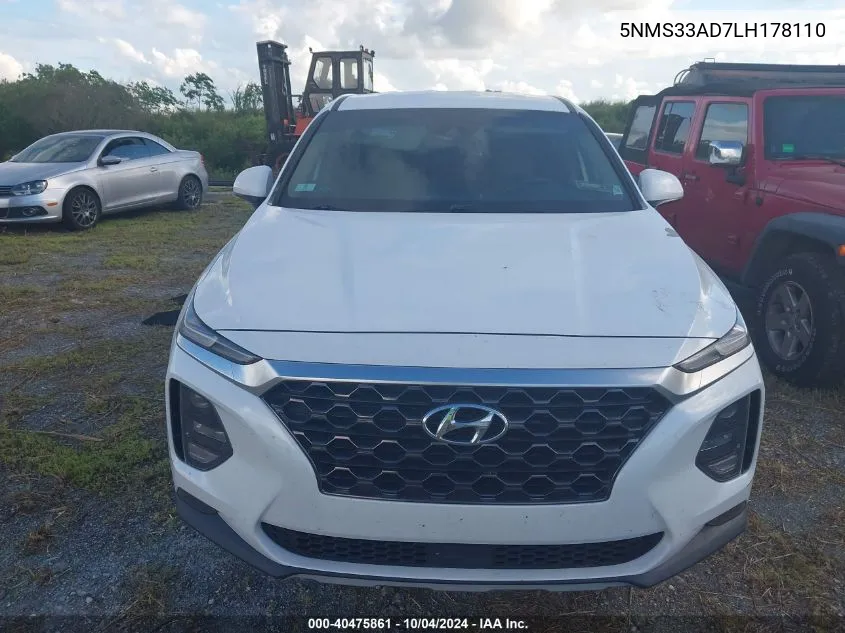 5NMS33AD7LH178110 2020 Hyundai Santa Fe Sel