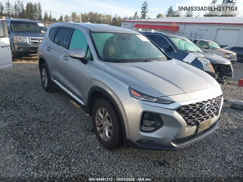 5NMS33AD8LH217108 2020 Hyundai Santa Fe Sel