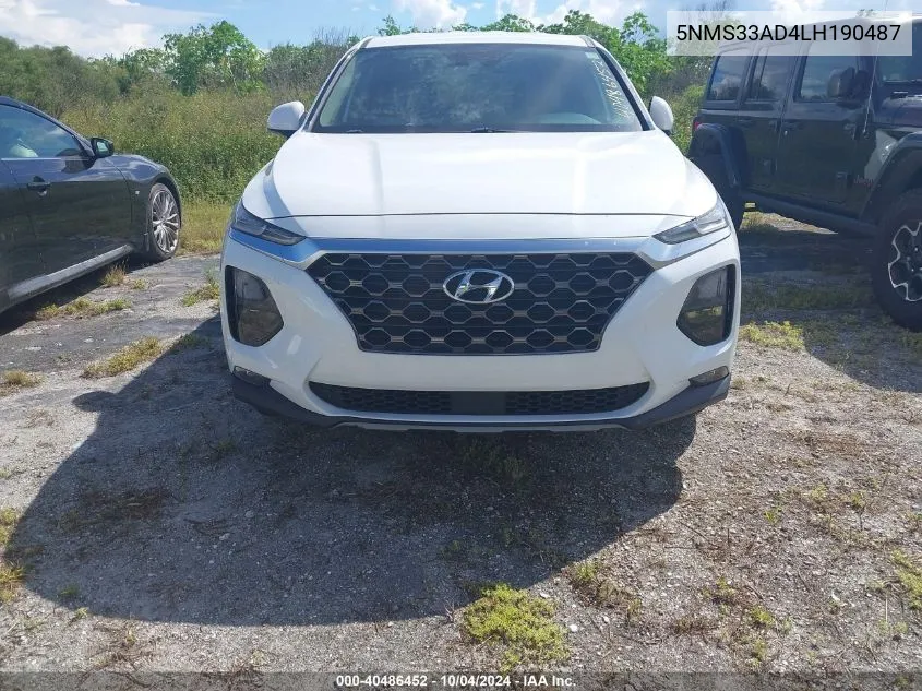 5NMS33AD4LH190487 2020 Hyundai Santa Fe Sel