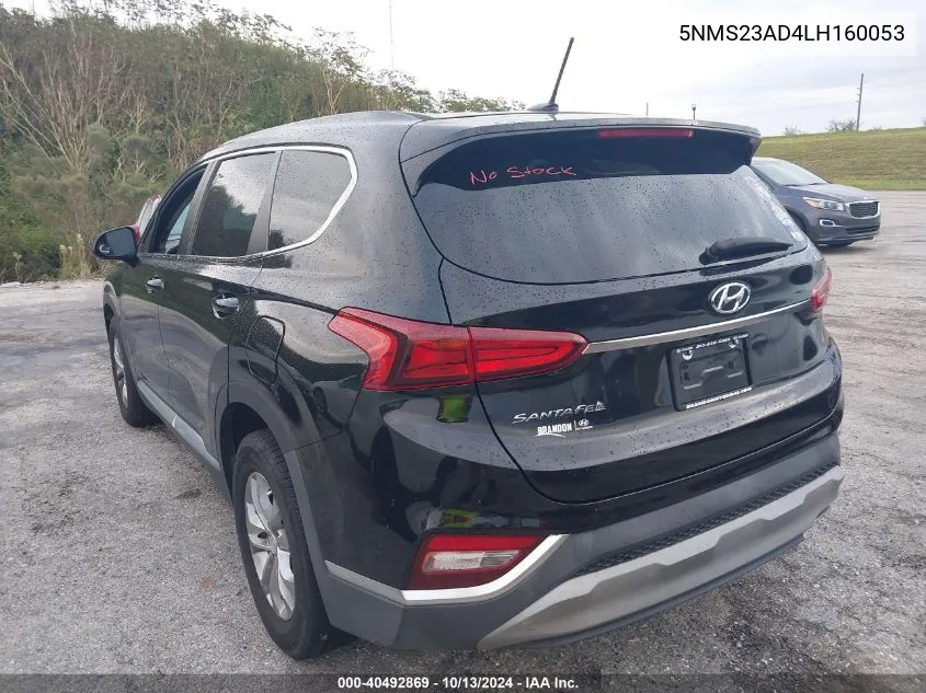 5NMS23AD4LH160053 2020 Hyundai Santa Fe Se