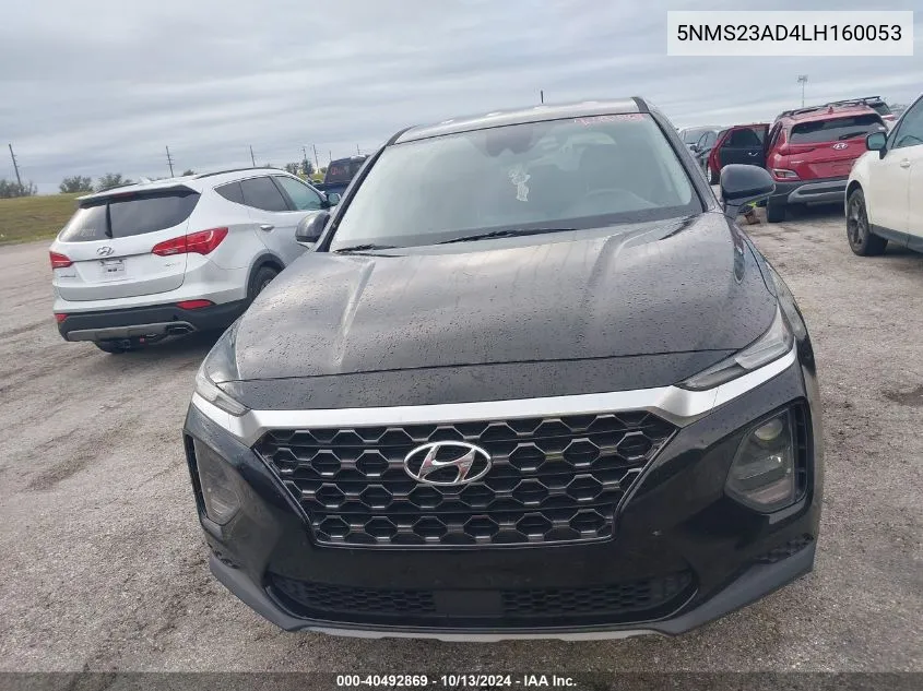 5NMS23AD4LH160053 2020 Hyundai Santa Fe Se