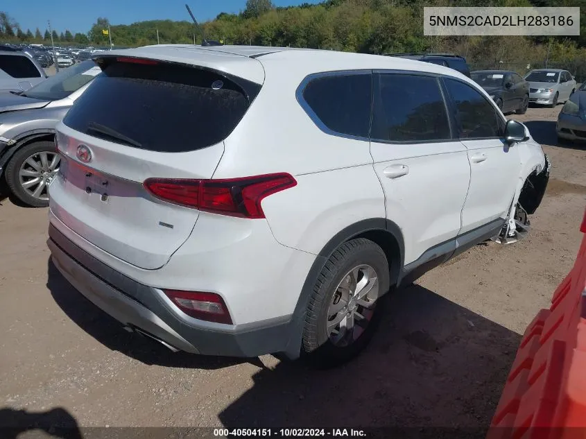 2020 Hyundai Santa Fe Se VIN: 5NMS2CAD2LH283186 Lot: 40504151