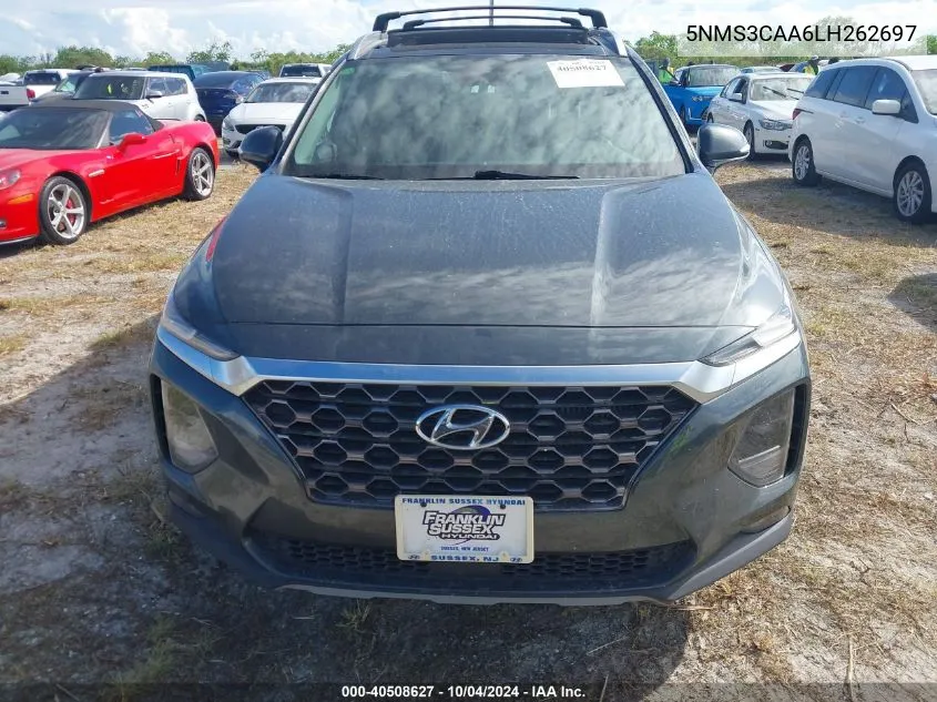 5NMS3CAA6LH262697 2020 Hyundai Santa Fe Sel 2.0T