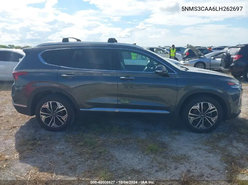 2020 Hyundai Santa Fe Sel 2.0T VIN: 5NMS3CAA6LH262697 Lot: 40508627