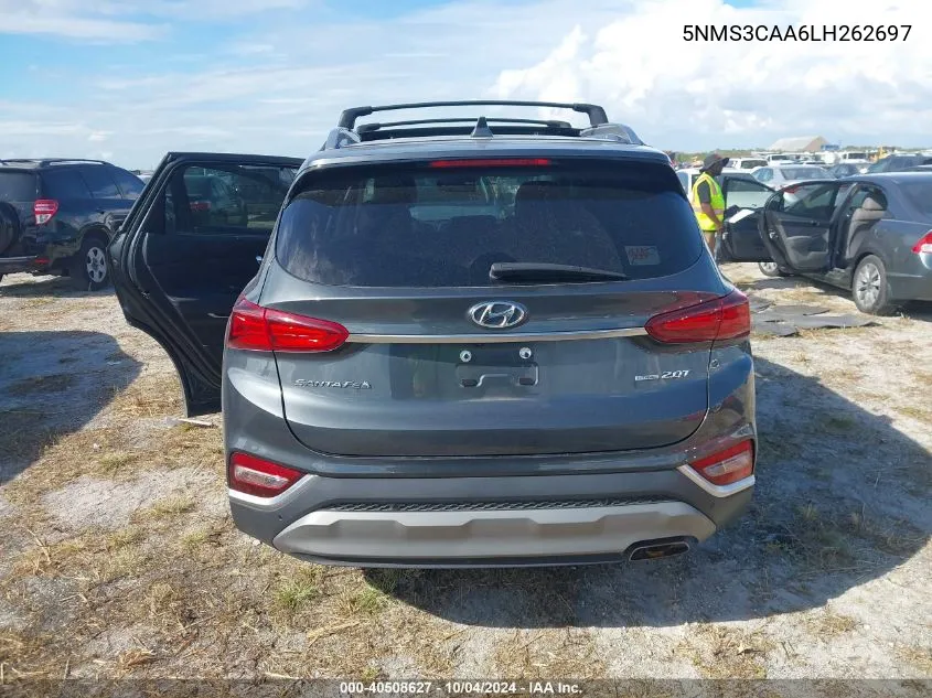 2020 Hyundai Santa Fe Sel 2.0T VIN: 5NMS3CAA6LH262697 Lot: 40508627