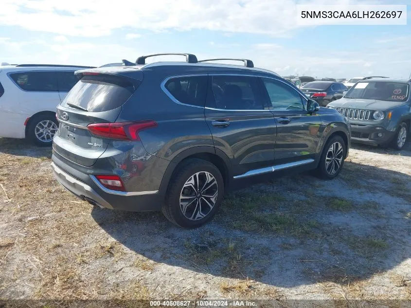 2020 Hyundai Santa Fe Sel 2.0T VIN: 5NMS3CAA6LH262697 Lot: 40508627