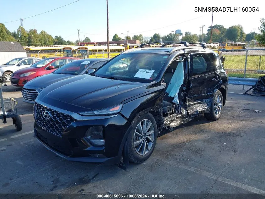 2020 Hyundai Santa Fe Limited/Ultimate VIN: 5NMS53AD7LH160054 Lot: 40515096