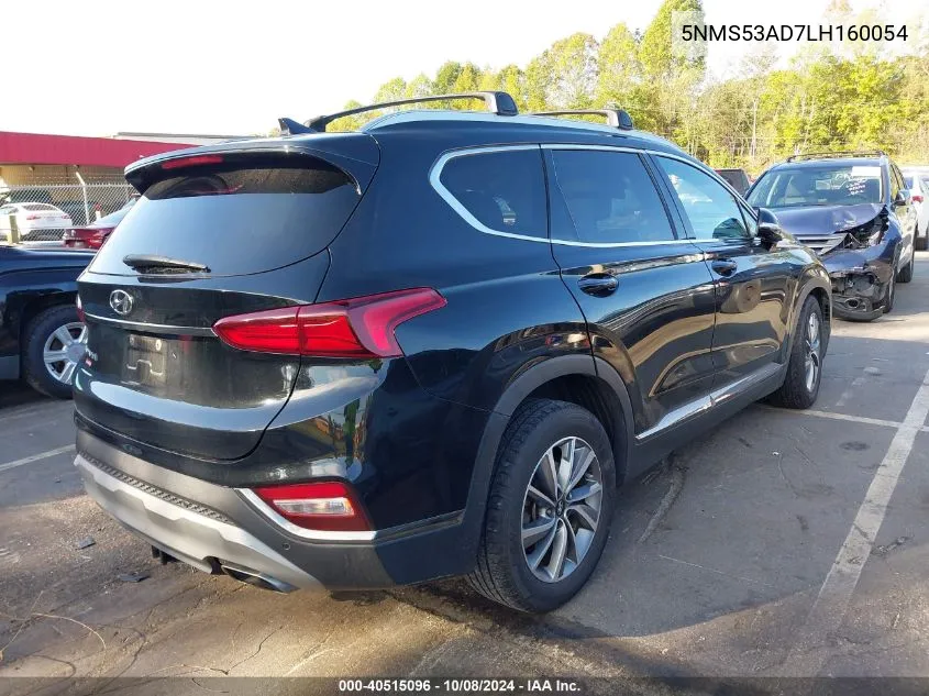 2020 Hyundai Santa Fe Limited/Ultimate VIN: 5NMS53AD7LH160054 Lot: 40515096