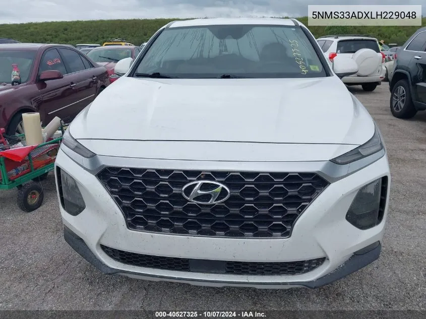 2020 Hyundai Santa Fe Sel VIN: 5NMS33ADXLH229048 Lot: 40527325