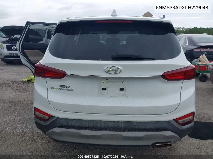 2020 Hyundai Santa Fe Sel VIN: 5NMS33ADXLH229048 Lot: 40527325