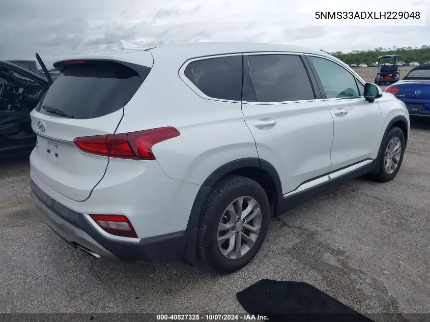 2020 Hyundai Santa Fe Sel VIN: 5NMS33ADXLH229048 Lot: 40527325