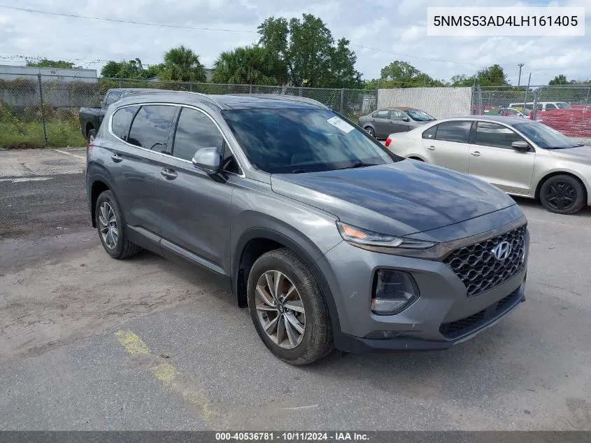 2020 Hyundai Santa Fe Limited VIN: 5NMS53AD4LH161405 Lot: 40536781