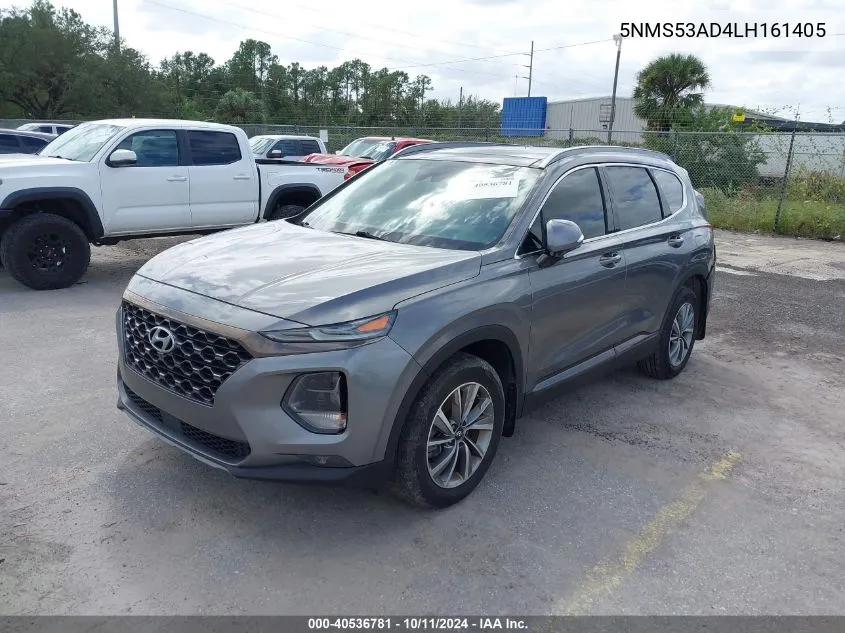 2020 Hyundai Santa Fe Limited VIN: 5NMS53AD4LH161405 Lot: 40536781