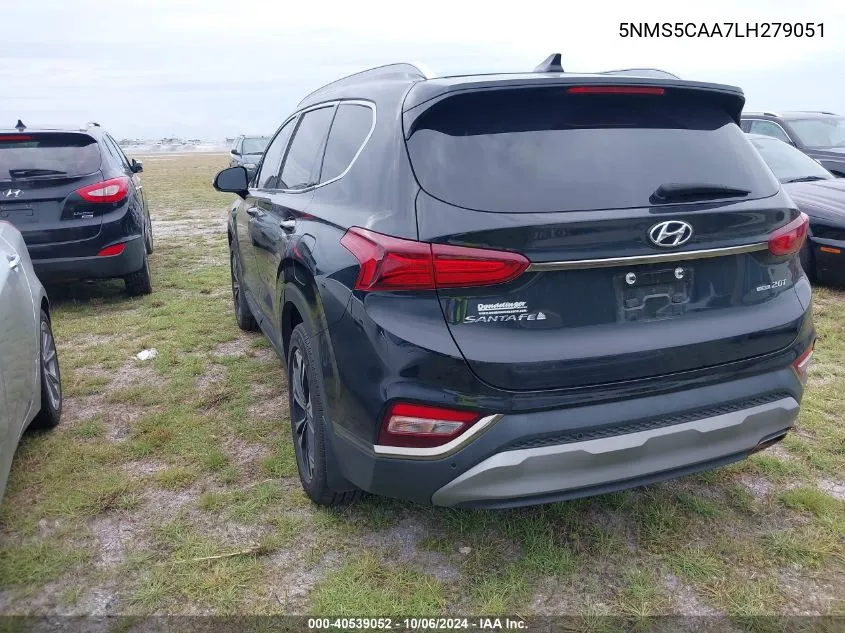 2020 Hyundai Santa Fe Limited/Ultimate VIN: 5NMS5CAA7LH279051 Lot: 40539052