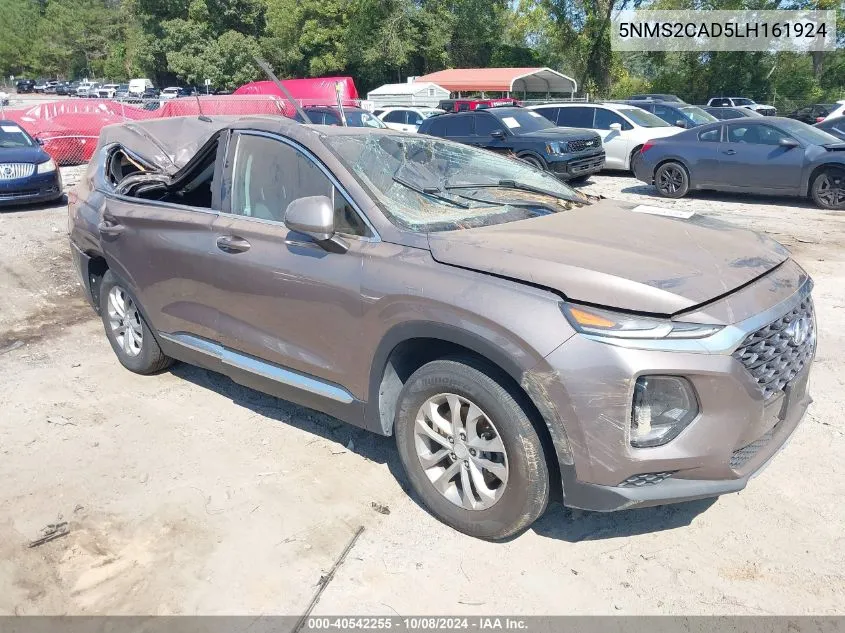 2020 Hyundai Santa Fe Se VIN: 5NMS2CAD5LH161924 Lot: 40542255