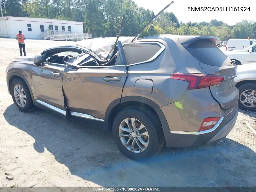 2020 Hyundai Santa Fe Se VIN: 5NMS2CAD5LH161924 Lot: 40542255