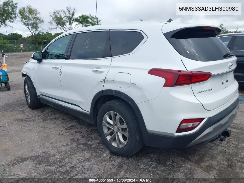 5NMS33AD3LH300980 2020 Hyundai Santa Fe Sel