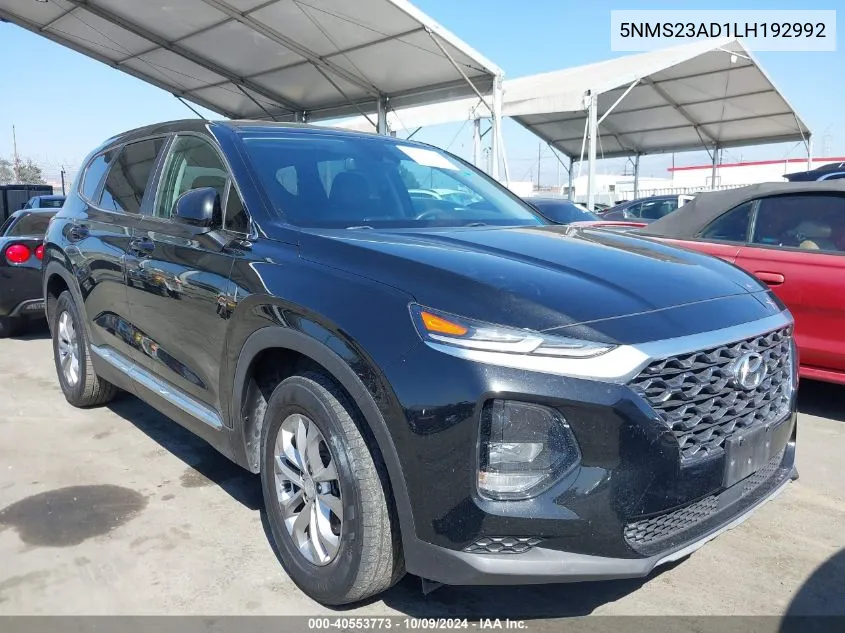 2020 Hyundai Santa Fe Se VIN: 5NMS23AD1LH192992 Lot: 40553773