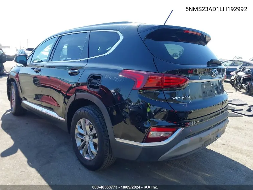 5NMS23AD1LH192992 2020 Hyundai Santa Fe Se