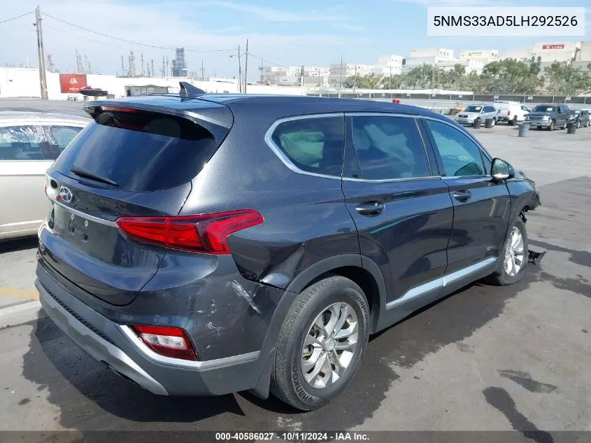 5NMS33AD5LH292526 2020 Hyundai Santa Fe Sel