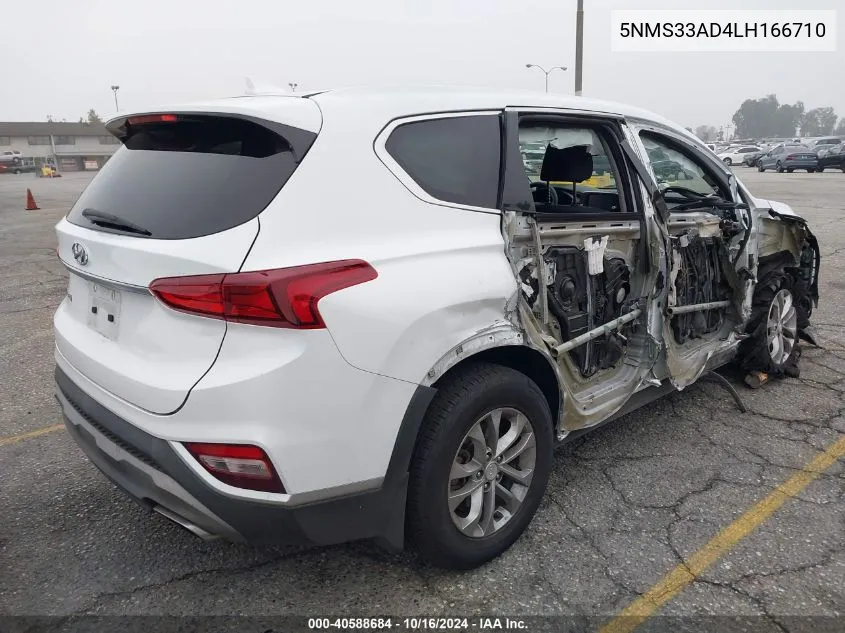 2020 Hyundai Santa Fe Sel VIN: 5NMS33AD4LH166710 Lot: 40588684