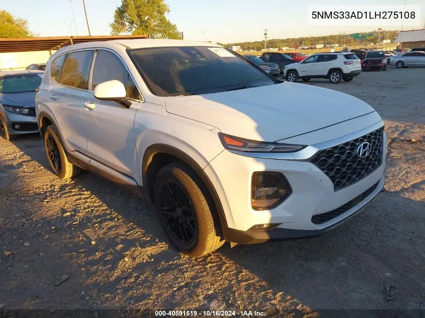 2020 Hyundai Santa Fe Sel VIN: 5NMS33AD1LH275108 Lot: 40591519