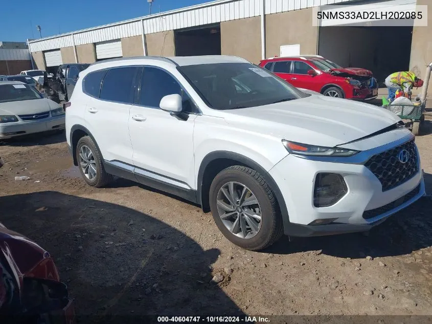 2020 Hyundai Santa Fe Sel VIN: 5NMS33AD2LH202085 Lot: 40604747