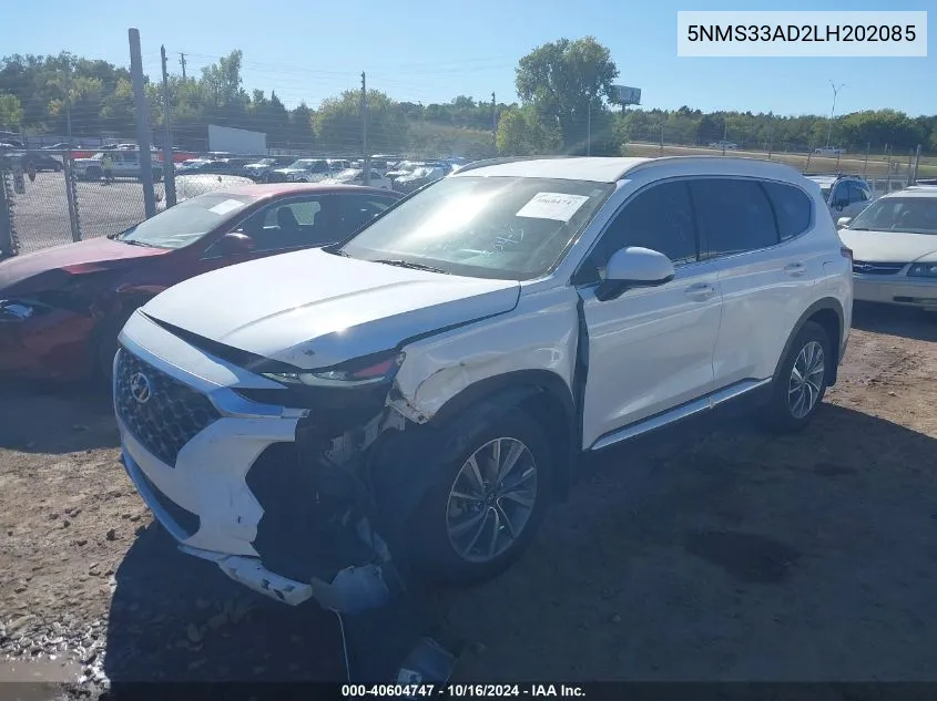 5NMS33AD2LH202085 2020 Hyundai Santa Fe Sel