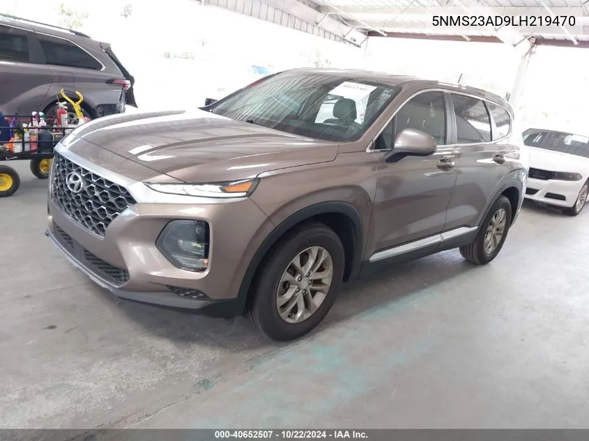 2020 Hyundai Santa Fe Se VIN: 5NMS23AD9LH219470 Lot: 40652507