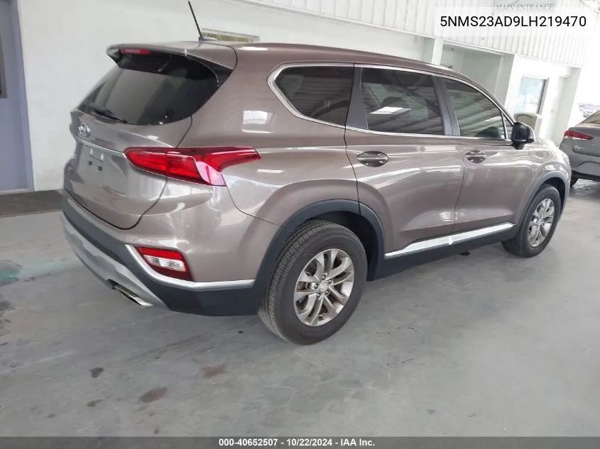 5NMS23AD9LH219470 2020 Hyundai Santa Fe Se