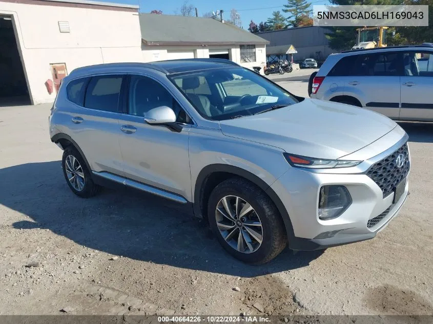 2020 Hyundai Santa Fe Sel VIN: 5NMS3CAD6LH169043 Lot: 40664226