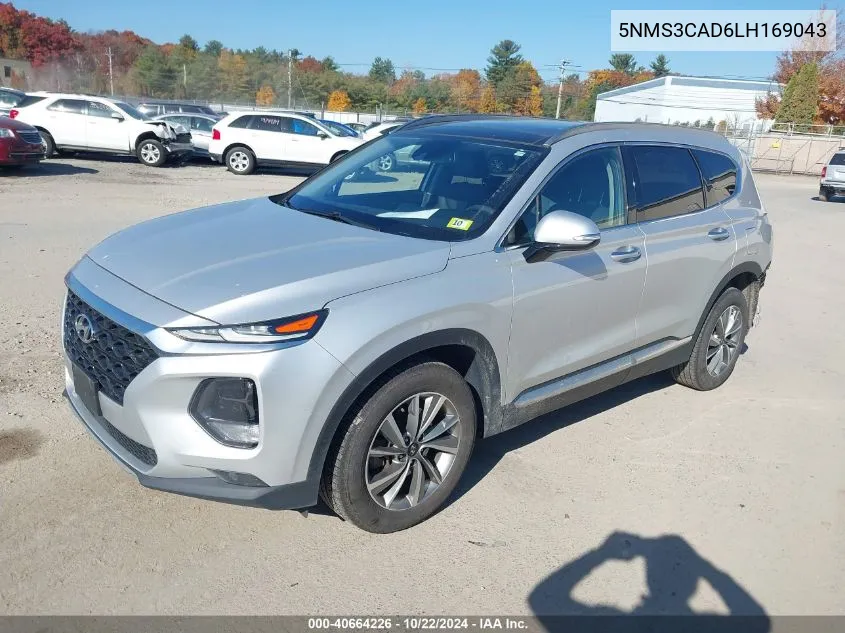 2020 Hyundai Santa Fe Sel VIN: 5NMS3CAD6LH169043 Lot: 40664226