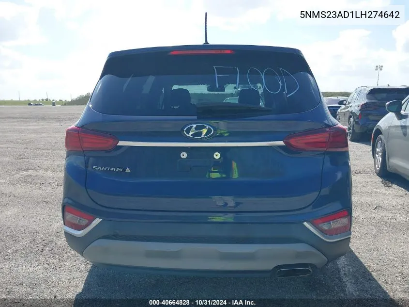 2020 Hyundai Santa Fe Se VIN: 5NMS23AD1LH274642 Lot: 40664828