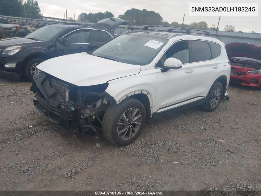 5NMS33AD0LH183245 2020 Hyundai Santa Fe Sel/Sel Plus