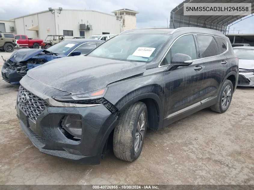 2020 Hyundai Santa Fe Limited VIN: 5NMS5CAD3LH294558 Lot: 40726955