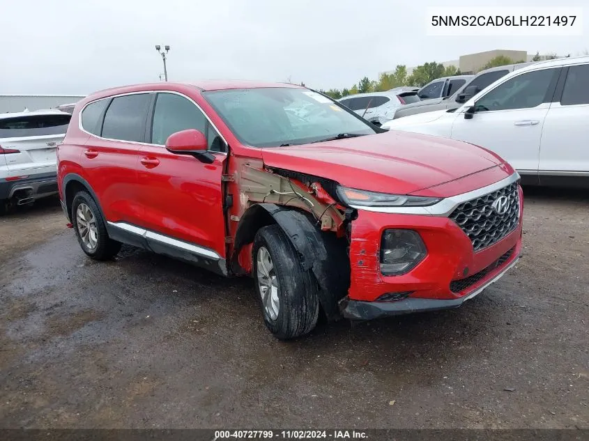 2020 Hyundai Santa Fe Se VIN: 5NMS2CAD6LH221497 Lot: 40727799