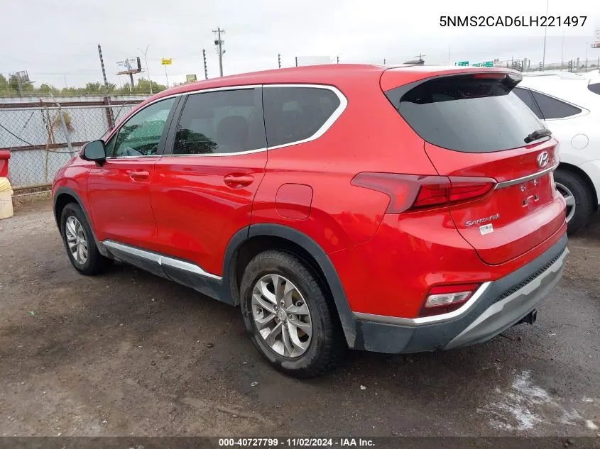 2020 Hyundai Santa Fe Se VIN: 5NMS2CAD6LH221497 Lot: 40727799