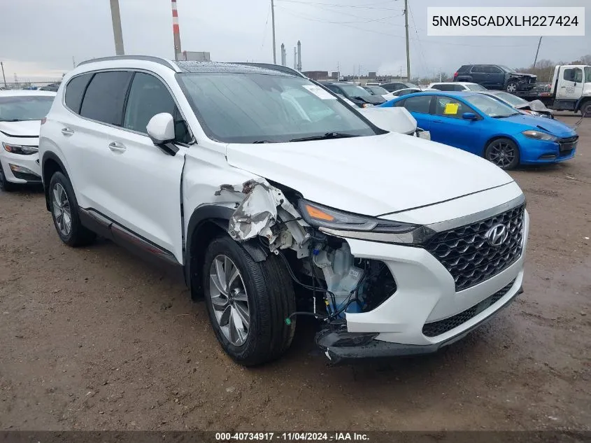 2020 Hyundai Santa Fe Limited VIN: 5NMS5CADXLH227424 Lot: 40734917