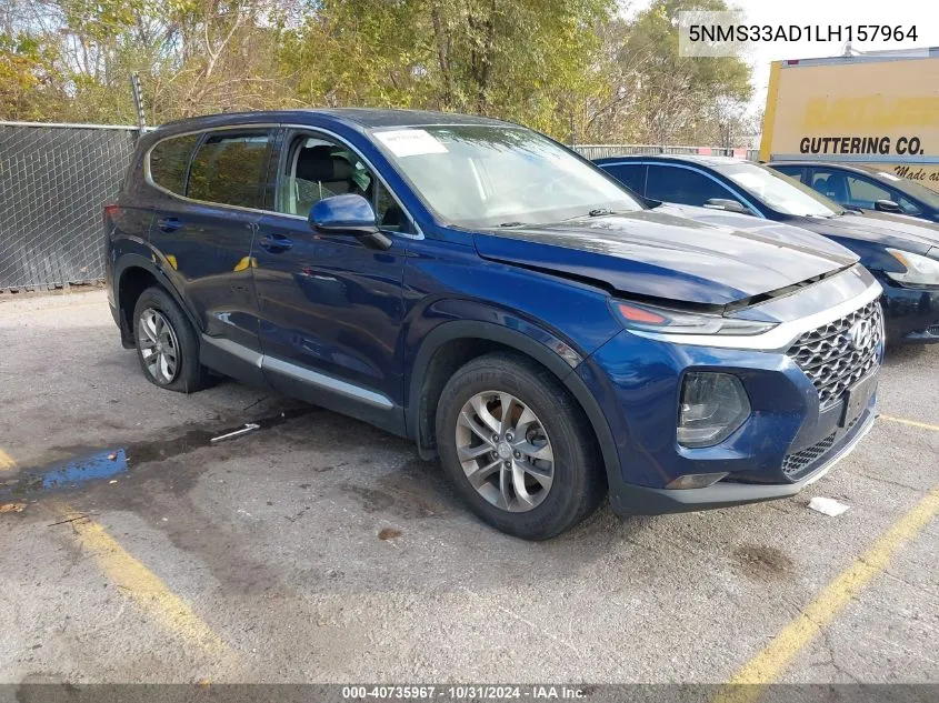 2020 Hyundai Santa Fe Sel VIN: 5NMS33AD1LH157964 Lot: 40735967