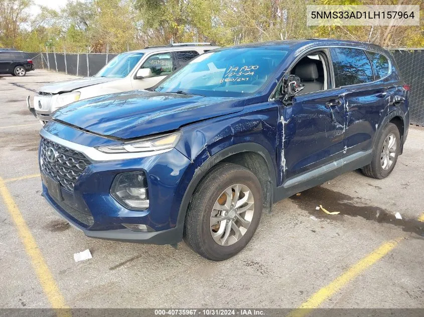 2020 Hyundai Santa Fe Sel VIN: 5NMS33AD1LH157964 Lot: 40735967