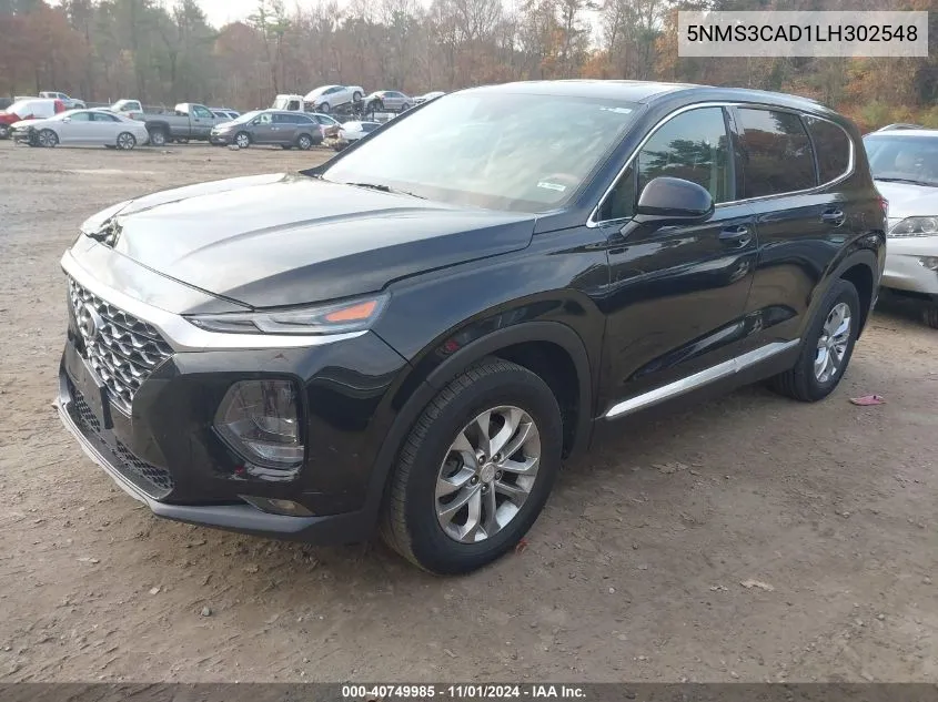 2020 Hyundai Santa Fe Sel VIN: 5NMS3CAD1LH302548 Lot: 40749985